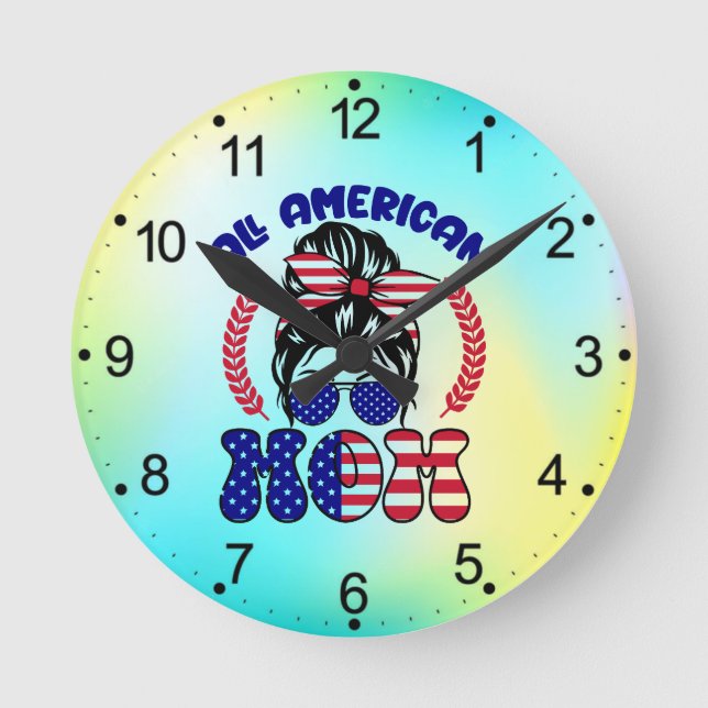 All American Mum-32169 Round Clock (Front)
