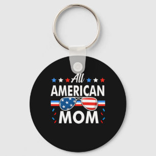 All American Mum 4th of July Family Matching Key Ring