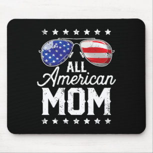 All American Mum 4th Of July Mother's Day Sungles Mouse Pad