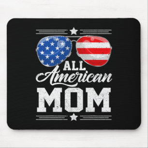 All American Mum 4th Of July Mother's Day Sungles Mouse Pad