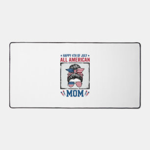 All American Mum 4th of July Vintage Shirt Design_ Desk Mat