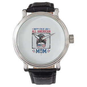 All American Mum 4th of July Vintage Shirt Design_ Watch