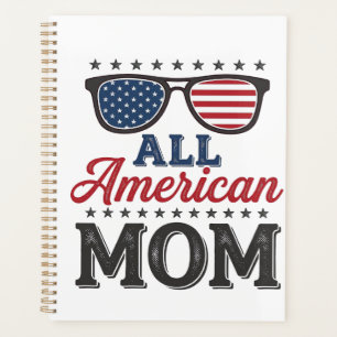 All American Mum Vintage Patriotic Shirt Design_1 Planner