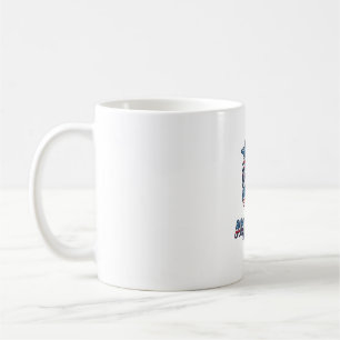 All American Nana Patriotic Messy Bun Vector Desig Coffee Mug