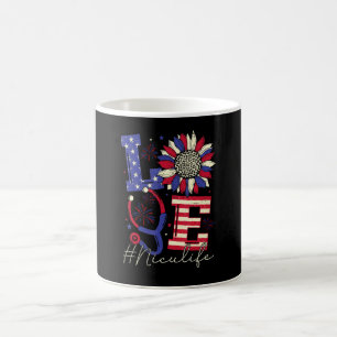 All American Nurse Scrub Memorial Day 4th Of July Coffee Mug