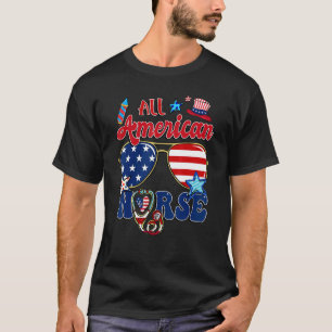 All American Nurse Sunglasses American Flag 4th Of T-Shirt