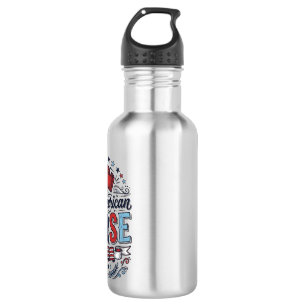 All American Nurse Vintage Patriotic Shirt Design_ 532 Ml Water Bottle