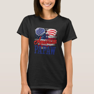 All American Papaw Sunglasses US Flag 4th of July  T-Shirt