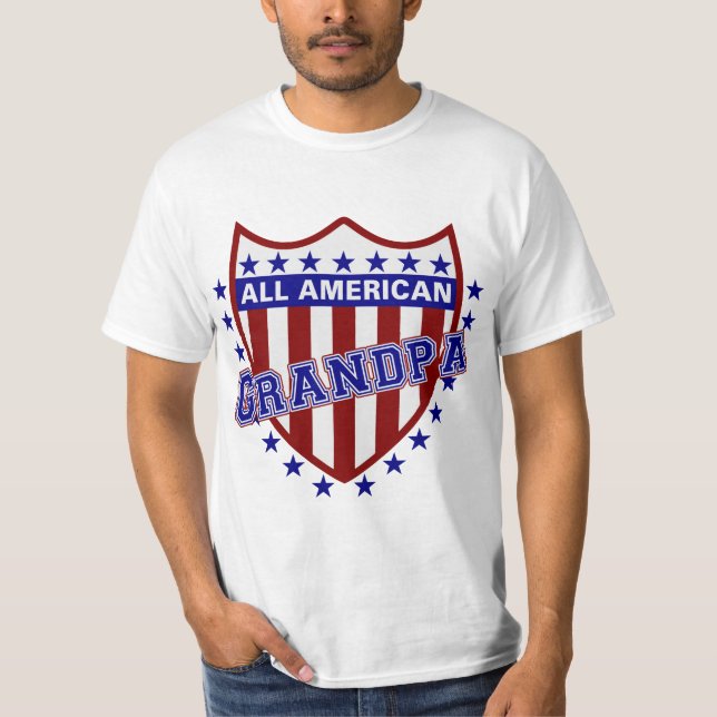 All American Patriotic Grandpa T-Shirt (Front)