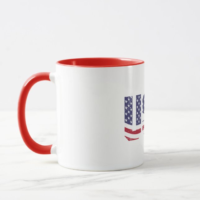 “All American” Patriotic USA Logo Mug (Left)