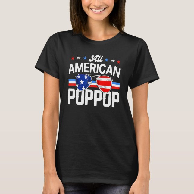 All American PopPop 4th of July Family Matching Su T-Shirt (Front)