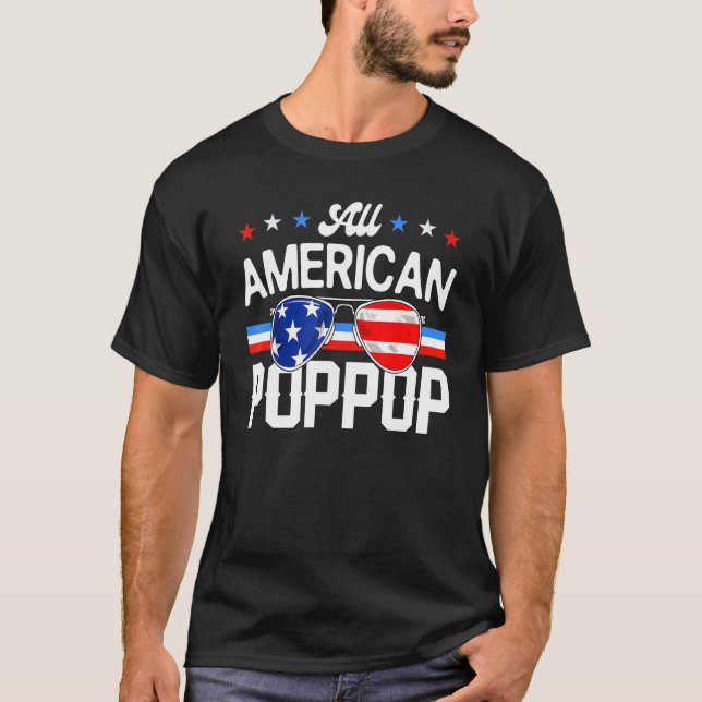 All American PopPop 4th of July Family Matching Su T-Shirt (Front)