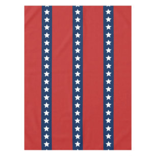 All American Red White and Blue Patriotic Banner Tablecloth