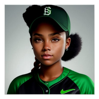 All-American Softball Player Poster