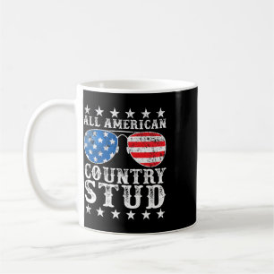 All American Stud Boy Country 4th Of July Usa Flag Coffee Mug