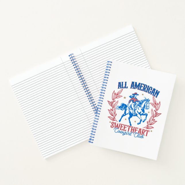 All American Sweetheart Cowgirl Club Notebook (Inside)