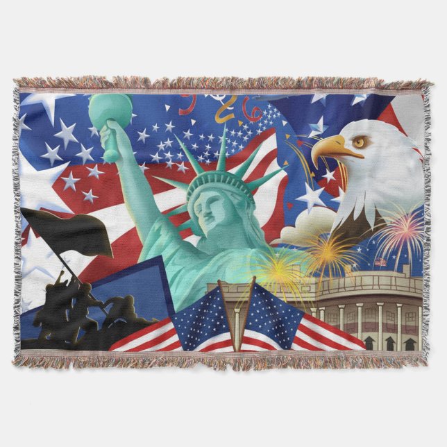 All American Throw Blanket (Front)