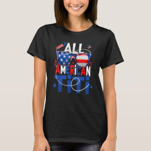 All American Titi Sunglasses Usa Flag 4th Of July T-Shirt