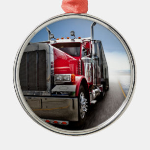 All American Trucker Metal Tree Decoration