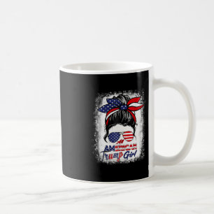 All American Trump Girl 4th Of July Messy Bun Pro Coffee Mug