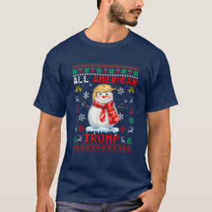 All American Trump Xmas Snowman President T-Shirt