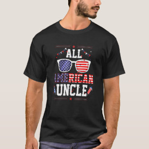 All American Uncle 4th of July US Flag Sunglasses T-Shirt