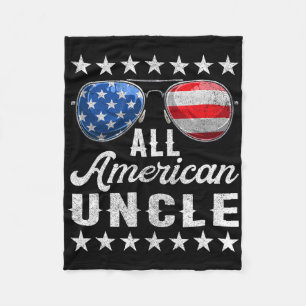 All American Uncle Shirt Fleece Blanket