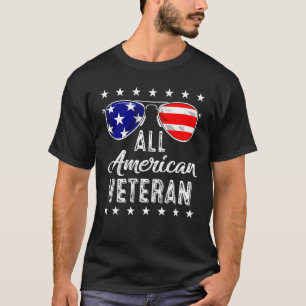 All American Veteran 4th Of July Sunglasses T-Shirt