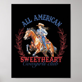 All American Western Sweetheart Cowgirls Club 4th Poster