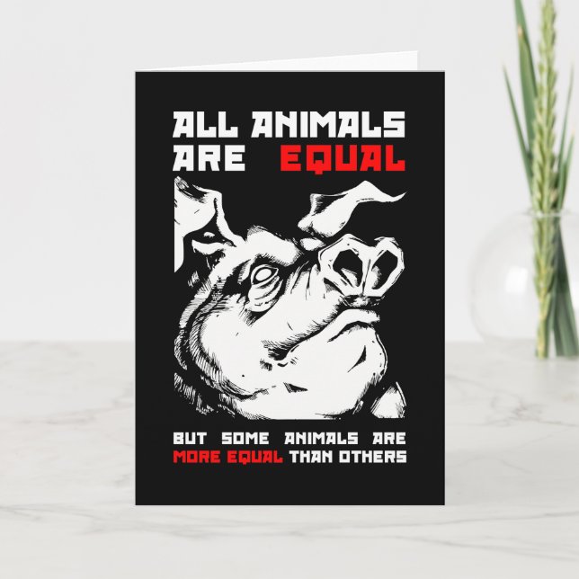 All animals are equal 1 thank you card (Front)