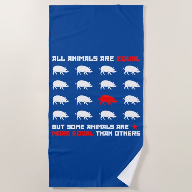 All animals are equal 2 beach towel (Front)