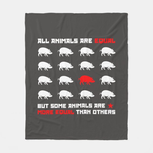All animals are equal 2 fleece blanket (Front)