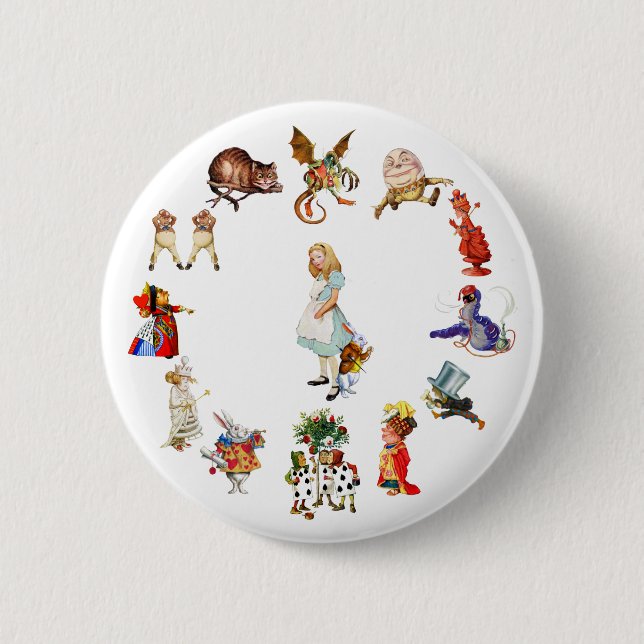 All Around Alice in Wonderland 6 Cm Round Badge (Front)
