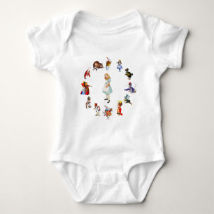 All Around Alice In Wonderland Baby Bodysuit