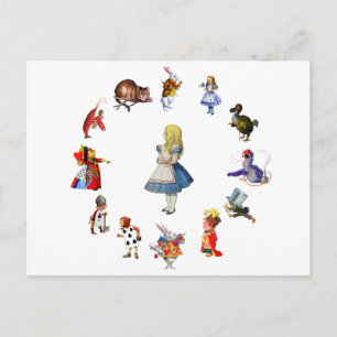 ALL AROUND ALICE IN WONDERLAND POSTCARD