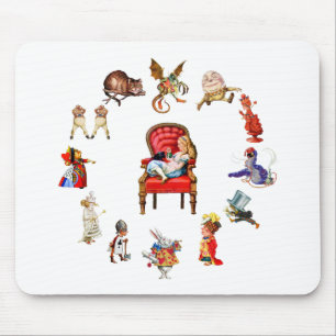 All Around Alice Through The Looking Glass Mouse Pad