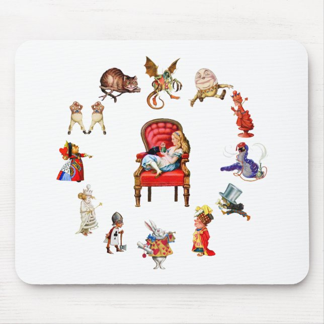 All Around Alice Through The Looking Glass Mouse Pad (Front)