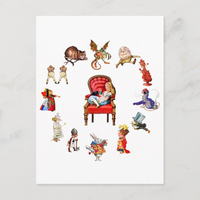 All Around Alice Through The Looking Glass Postcard (Front)