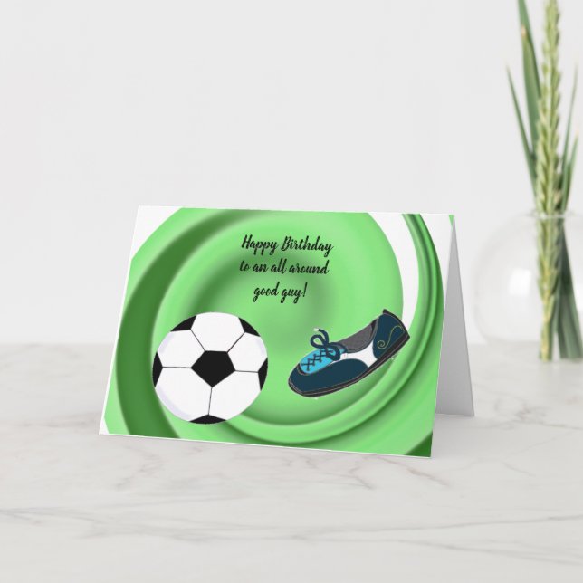 All Around Good Guy Soccer Sport Birthday Card (Front)