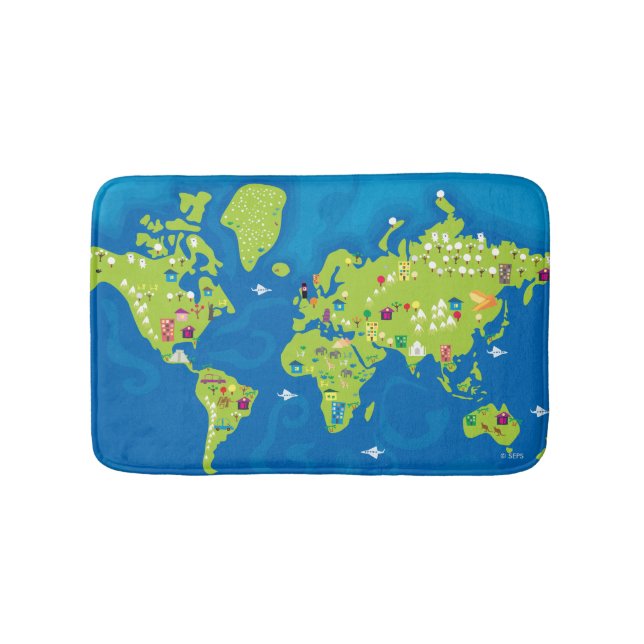 All Around the World Bath Mat (Front)