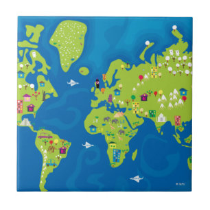 All Around the World Ceramic Tile