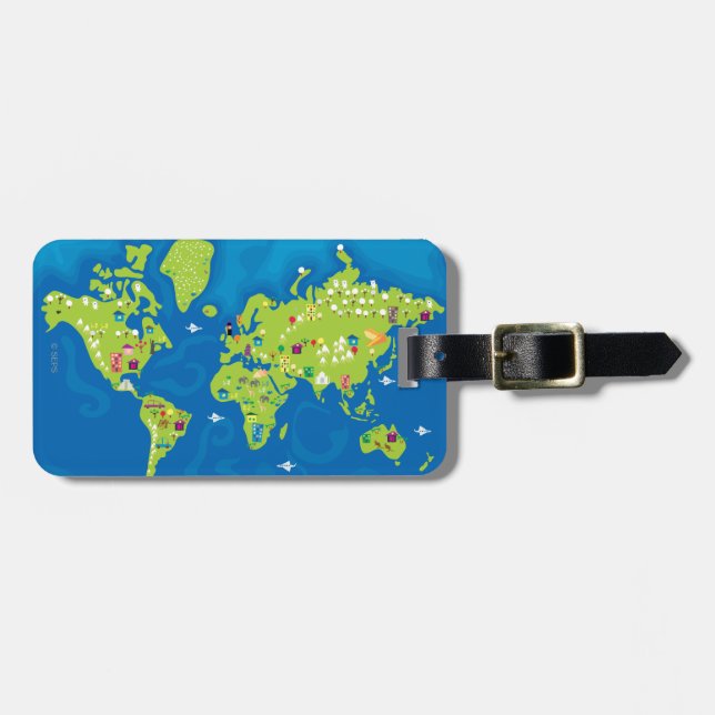 All Around the World Luggage Tag (Front Horizontal)
