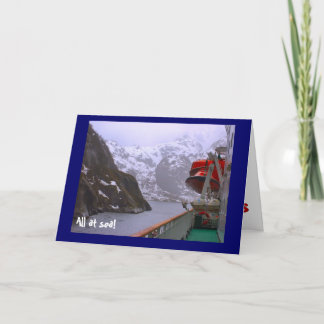 All at sea!, on the Norwegian fjords Card