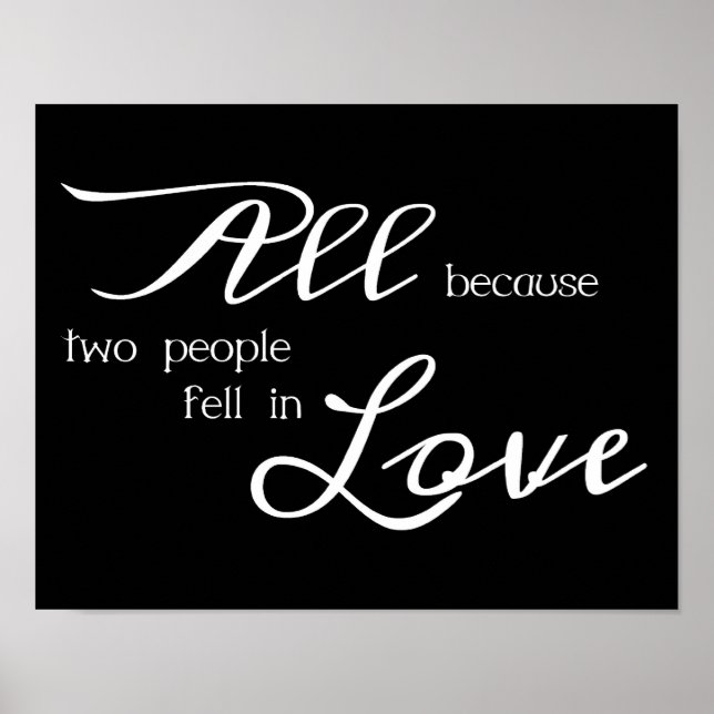 All Because Two People Fell In Love Poster (Front)