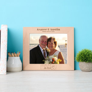 All Because Two People Fell In Love Wedding Etched Frames