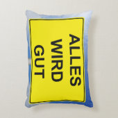All becomes good sign with sky background decorative cushion (Front(Vertical))