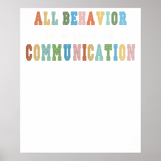 all behaviour is a form of communicatio poster (Front)