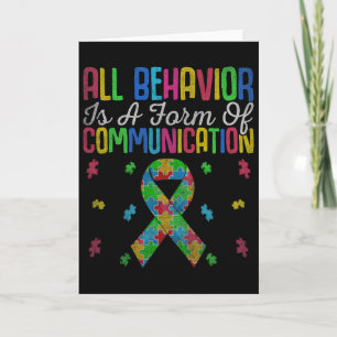 All Behaviour Is A Form Of Communication Autism Sp Card
