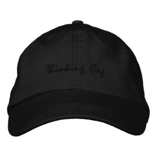 All-Black “Thinking Cap” — Subtle Statement Funny Embroidered Hat