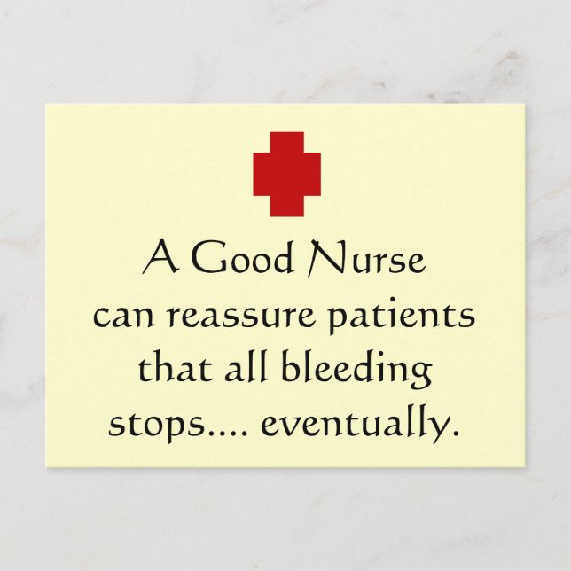 All Bleeding Stops Eventually Postcard (Front)